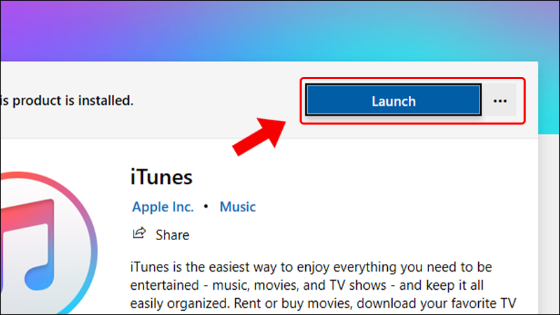 Mở ứng dụng iTunes lên